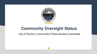 Tacoma Community Oversight Models and Survey Results