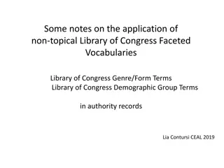 Insights on Non-Topical Library of Congress Vocabularies & Gender Recording Best Practices