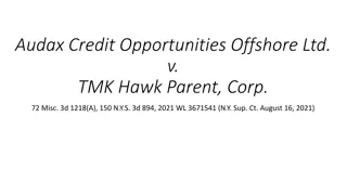Audax Credit Opportunities Offshore Ltd. v. TMK Hawk Parent, Corp. Case Analysis