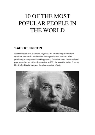 Famous People in History: Albert Einstein, Charlie Chaplin, Mother Teresa, and More