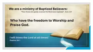 Ministry of Baptized Believers: Embracing Faith, Gratitude, and Service