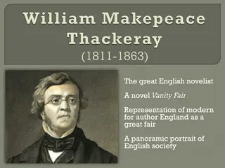 William Thackeray: Novelist of Vanity Fair and Social Commentary
