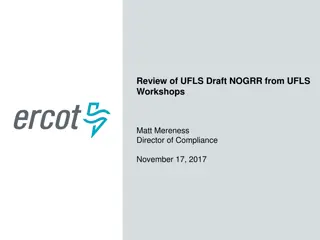 Review of UFLS Draft NOGRR From UFLS Workshops