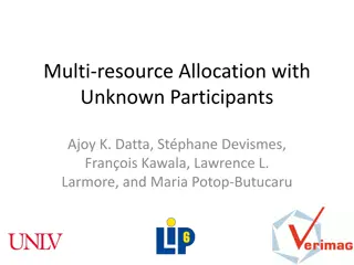 Multi-Resource Allocation Strategies for Unknown Participants