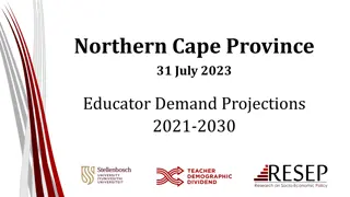 Educator Demand Projections in Northern Cape Province 31 July 2023