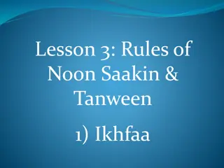 Understanding Ikhfaa - Rules of Noon Saakin & Tanween