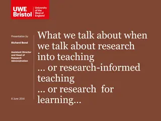 Insights into Research for Teaching and Learning