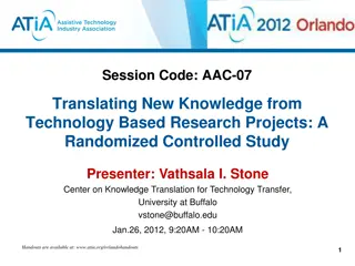 Enhancing Technology-Based Research Impact through Knowledge Translation