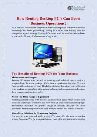 How Renting Desktop PC’s Can Boost Business Operations?