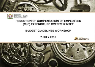 Strategies for reducing Compensation of Employees (CoE) Expenditure in Budgeting Process
