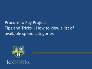 Insights on Viewing Available Spend Categories for Procure-to-Pay Projects