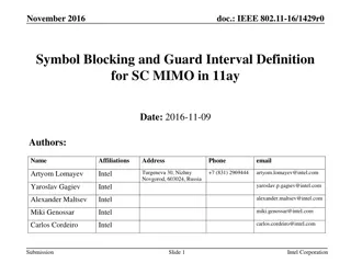 Symbol Blocking and Guard Interval Definition for SC MIMO in 11ay
