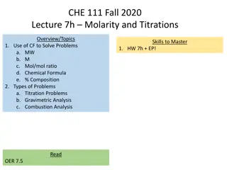 Mastering Molarity and Titration Problem Solving Techniques