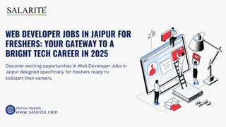 Web Developer Jobs in Jaipur for Freshers Your Gateway to a Bright Tech Career in 2025