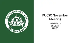 KUCSC November Meeting Agenda and Campus Policies Overview