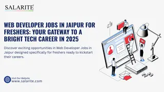 Web Developer Jobs in Jaipur for Freshers Your Gateway to a Bright Tech Career in 2025