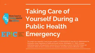 Caring for Yourself During a Public Health Emergency