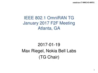 OmniRAN January 2017 F2F Meeting Agenda and Participants Overview