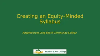 Equity-Minded Syllabus: Fostering Inclusive Learning Environments