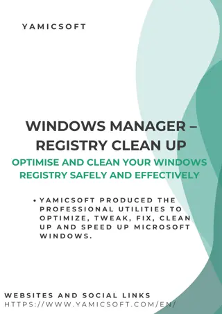 Windows Manager – Registry Clean Up