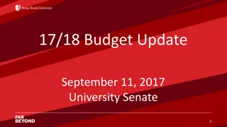 University Fiscal Challenges and Budget Actions Update