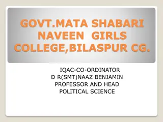 Empowering Girls Through IQAC Initiatives in Govt. Mata Shabari Naveen Girls College Bilaspur