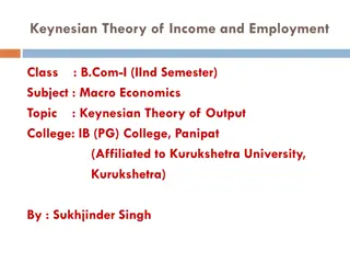 Understanding Keynesian Theory of Income and Employment in Macro Economics