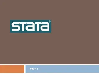 Stata Data Analysis Techniques and Commands