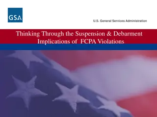 Understanding Suspension & Debarment Implications of FCPA Violations
