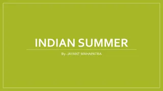 Indian Summer by Jayant Mahapatra Analysis