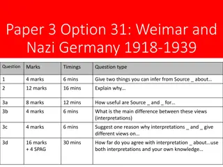 Understanding Interpretations of Weimar and Nazi Germany