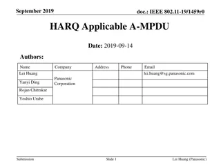 IEEE 802.11-19/1459r0: Applicability of HARQ Operation to A-MPDU