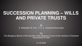 Understanding Succession Planning, Wills, and Private Trusts in India