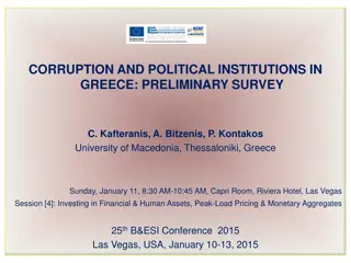 Corruption and Political Institutions in Greece: Preliminary Survey