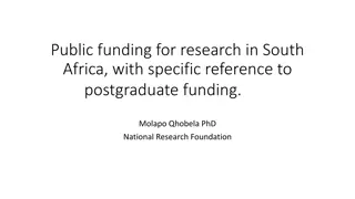 Public Funding for Postgraduate Research in South Africa with NRF and National Research Foundation