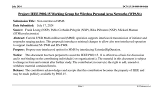 Enhancing UWB MMS Operation for Wireless Personal Area Networks
