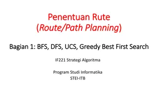Path Planning Algorithms: BFS, DFS, UCS, Greedy Search