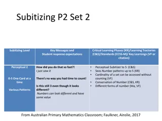 Key Messages and Student Response Expectations in Subitizing Level 2