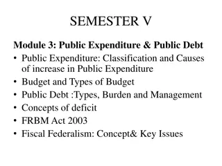 Understanding Public Expenditure and Public Debt