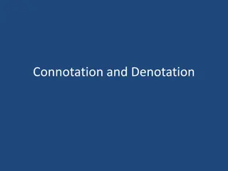 Understanding Connotation and Denotation in Words