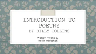 Understanding Poetry: Analysis of Billy Collins' 