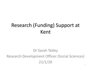 Research Funding Support at Kent for Developing Grant Applications