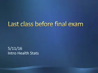Final Exam Preparation and Key Concepts for Health Statistics