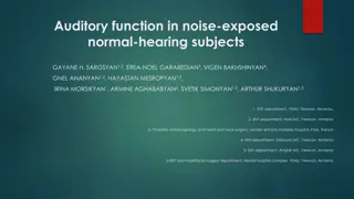 Assessment of Cochlear Function in Noise-Exposed Normal Hearing Individuals
