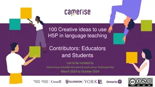 Innovative Ideas for Language Teaching with H5P