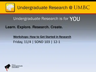 Undergraduate Research Opportunities and Resources at UMBC