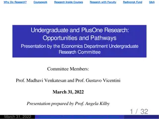 Exploring Undergraduate Research Opportunities in Economics Department