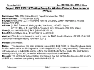 November 2024 IEEE 802.15 TG6ma Closing Report