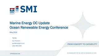 Marine Energy Updates and Funding Outlook in Washington DC