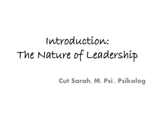 Understanding the Complexities of Leadership: Definitions and Influence Processes